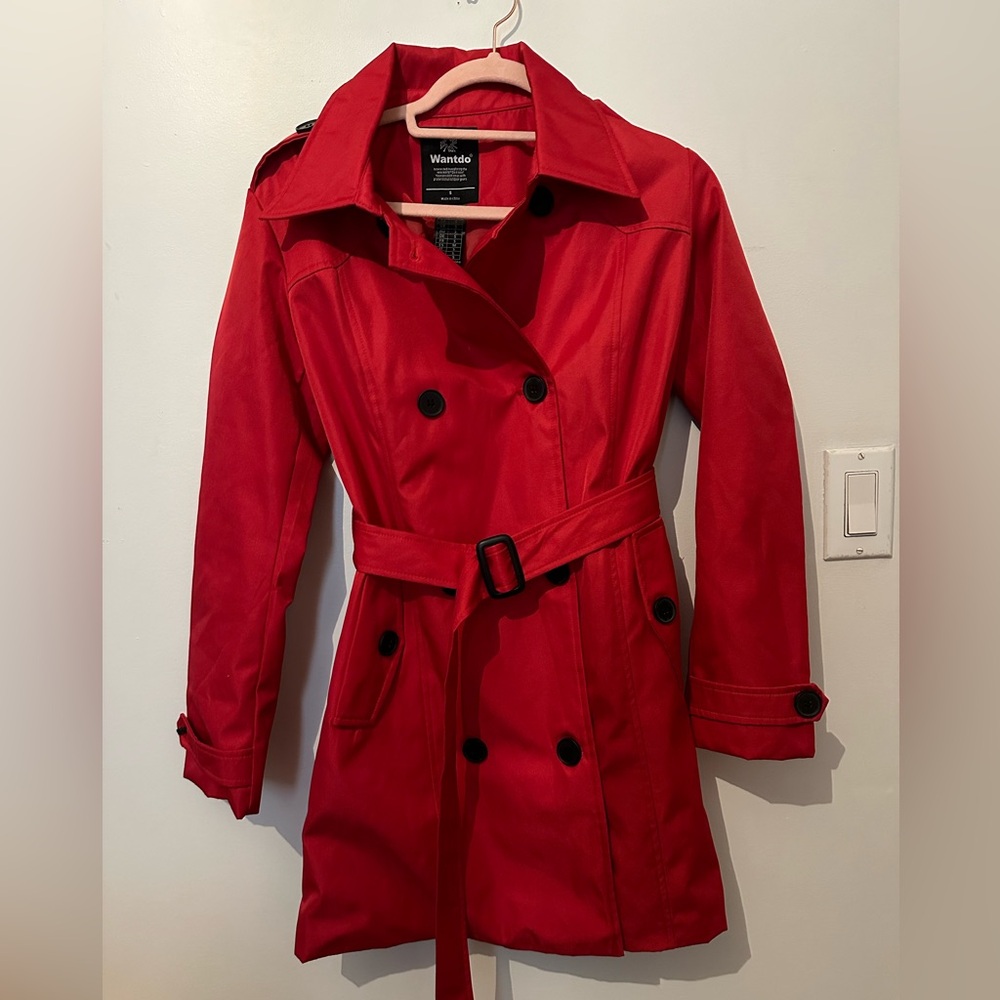 Red Mini Trench jacket